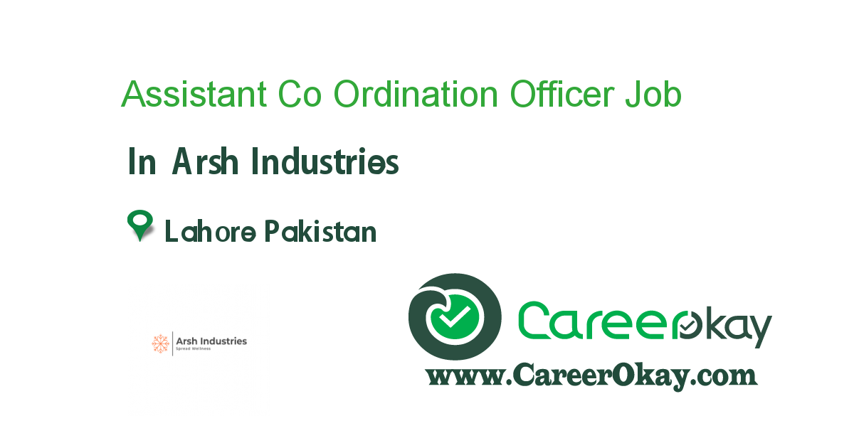 Assistant Co Ordination Officer 